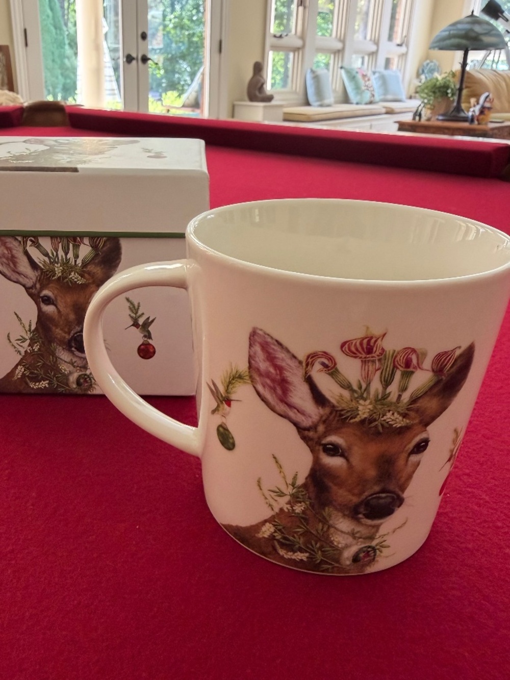 PPD Vicki Sawyer Christmas Princess Deer Coffee Mug 13.5oz - MINT - New